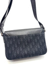 Preowned. Dior Saddle Messenger Oblique Black. 01BO0273|17670