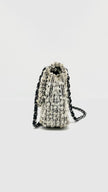 Preowned. Chanel Reissue Tweed Medium Flap With Garden Charm SHW. 7555998|13799