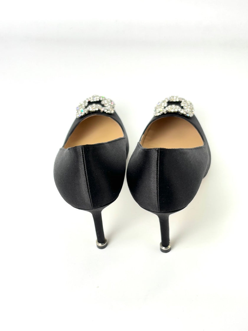 Brand New. Manolo Heel Black. 39.5|7394