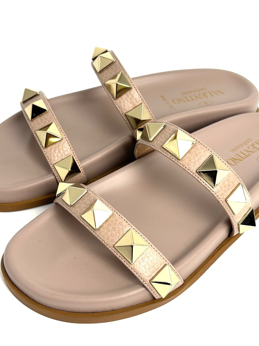 Brand New. Valentino Slides Nude. 36.5|8408