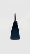 Preowned. Hermes Kelly 25 Blue De Prusse Epsom Sellier GHW. WHA469KY|16009