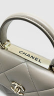 Preowned. Chanel Trendy Small Gray Lambskin GHW. 28739111|8291