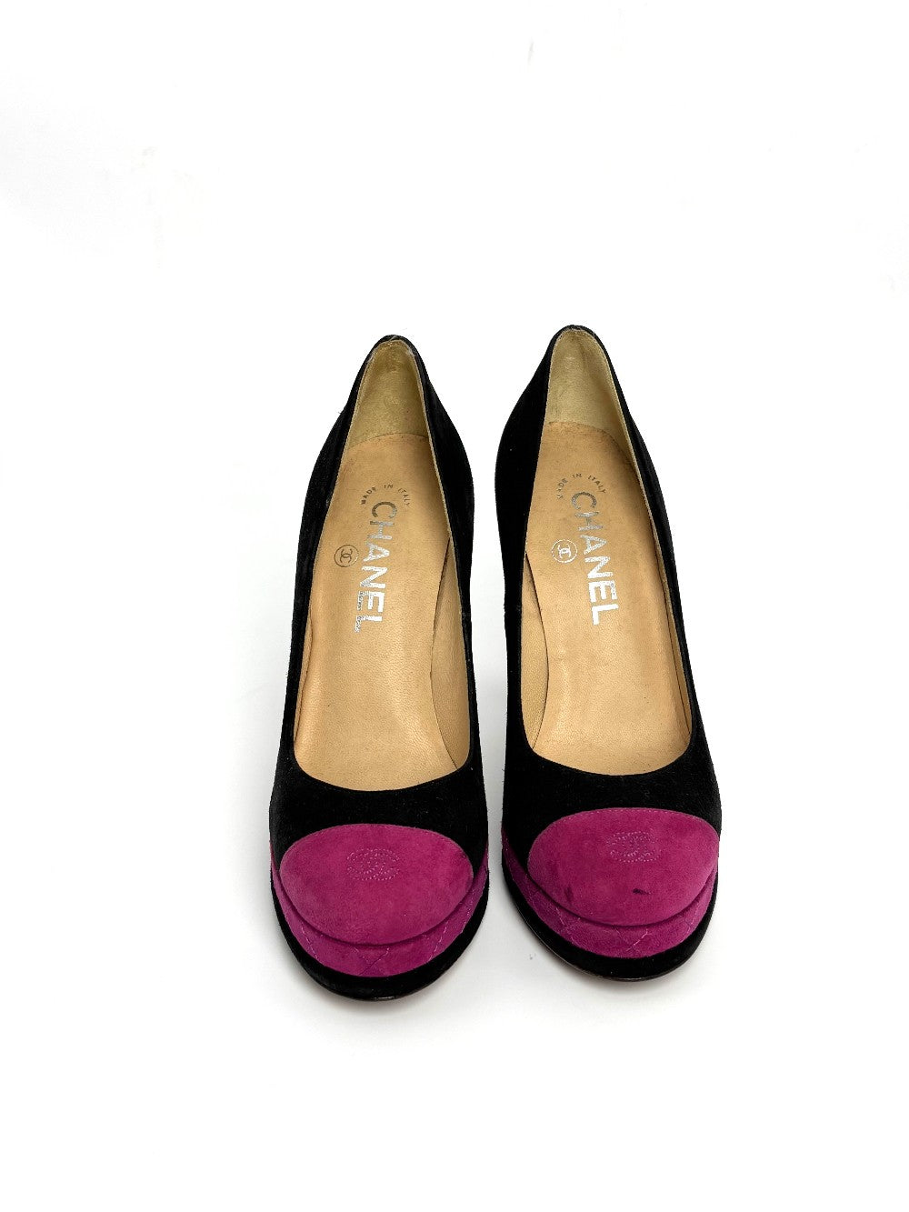 Preowned. Chanel Heels Black/Pink. 36|10733