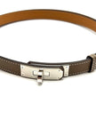Brand New. Hermes Kelly Belt Etoupe PHW. GID090CF|17022