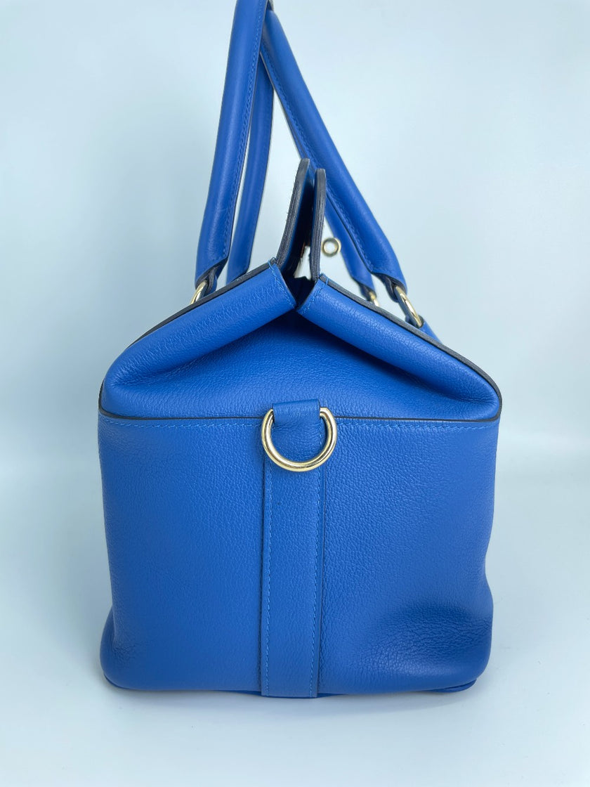 Preowned. Hermes Toolbox 26 Blue Zanzibar GHW. CBY011GN|3680