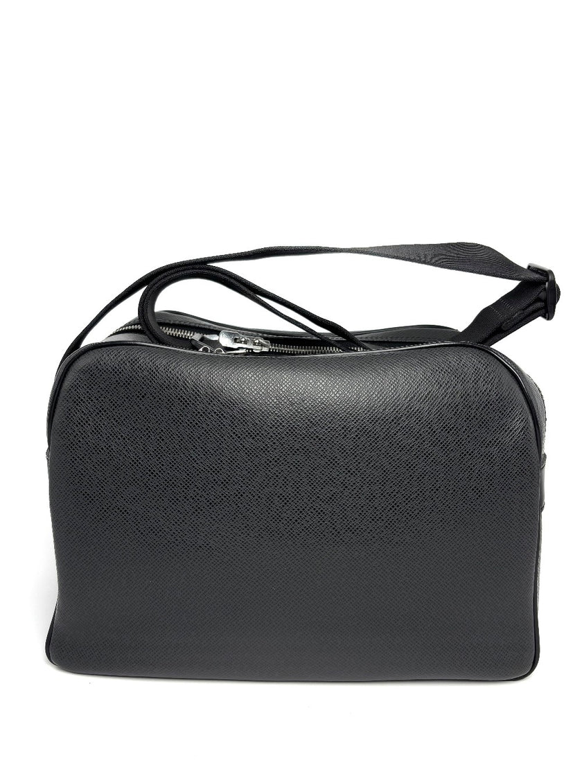 Preowned. LV Double Zip Bag Black. SP0062|8193