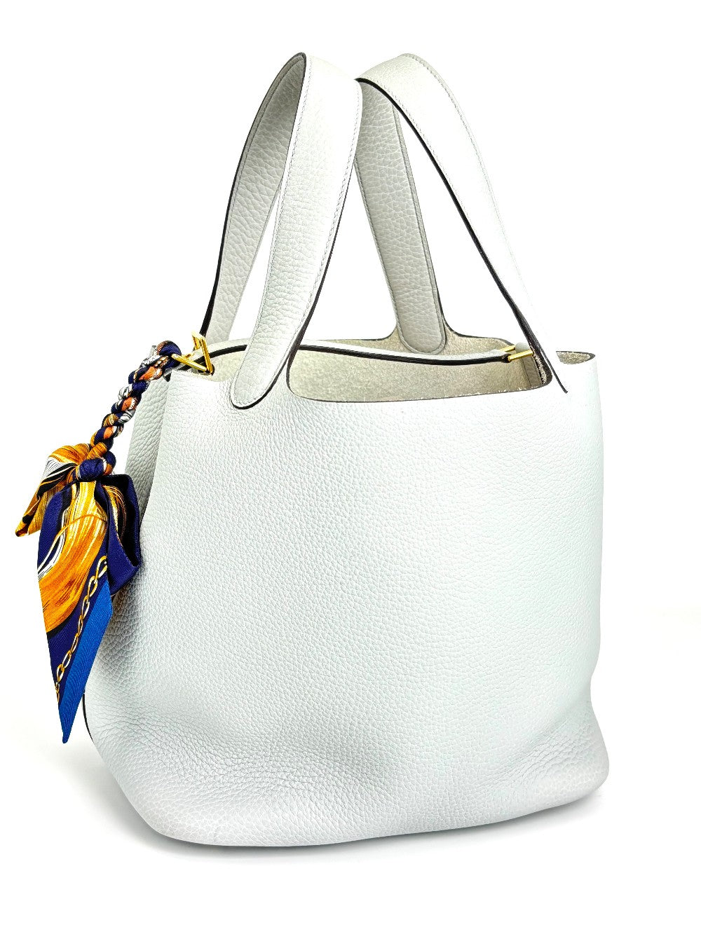 Like New. Hermes Picotin 22 Blue Perle. UOT004MW|3768