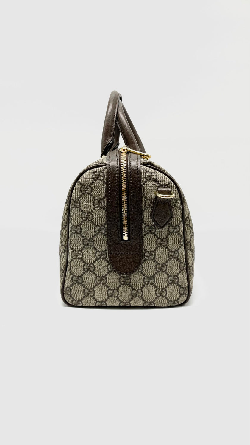 Unsed. Gucci Ophidia Boston GG Supreme Canvas Bag GHW|13393