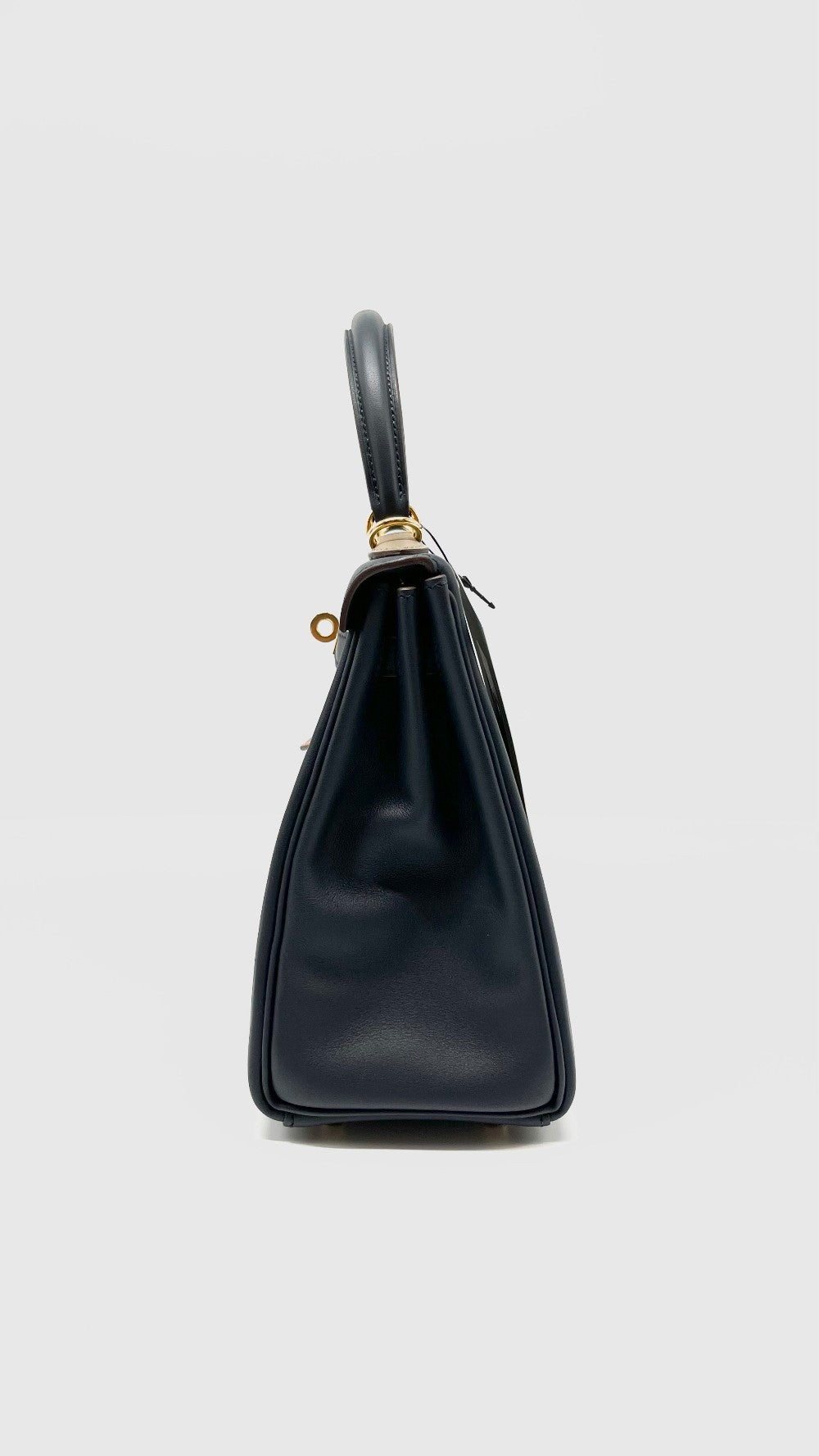 Brand New. Hermes Kelly 25 Colormatic Blue/Black/Chai/Etoupe/Gold Swift. UST494UA|4944