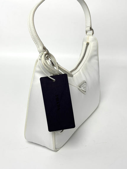 Brand New. Prada Re Edition Nylon Shoulder Bag White. 25|8108