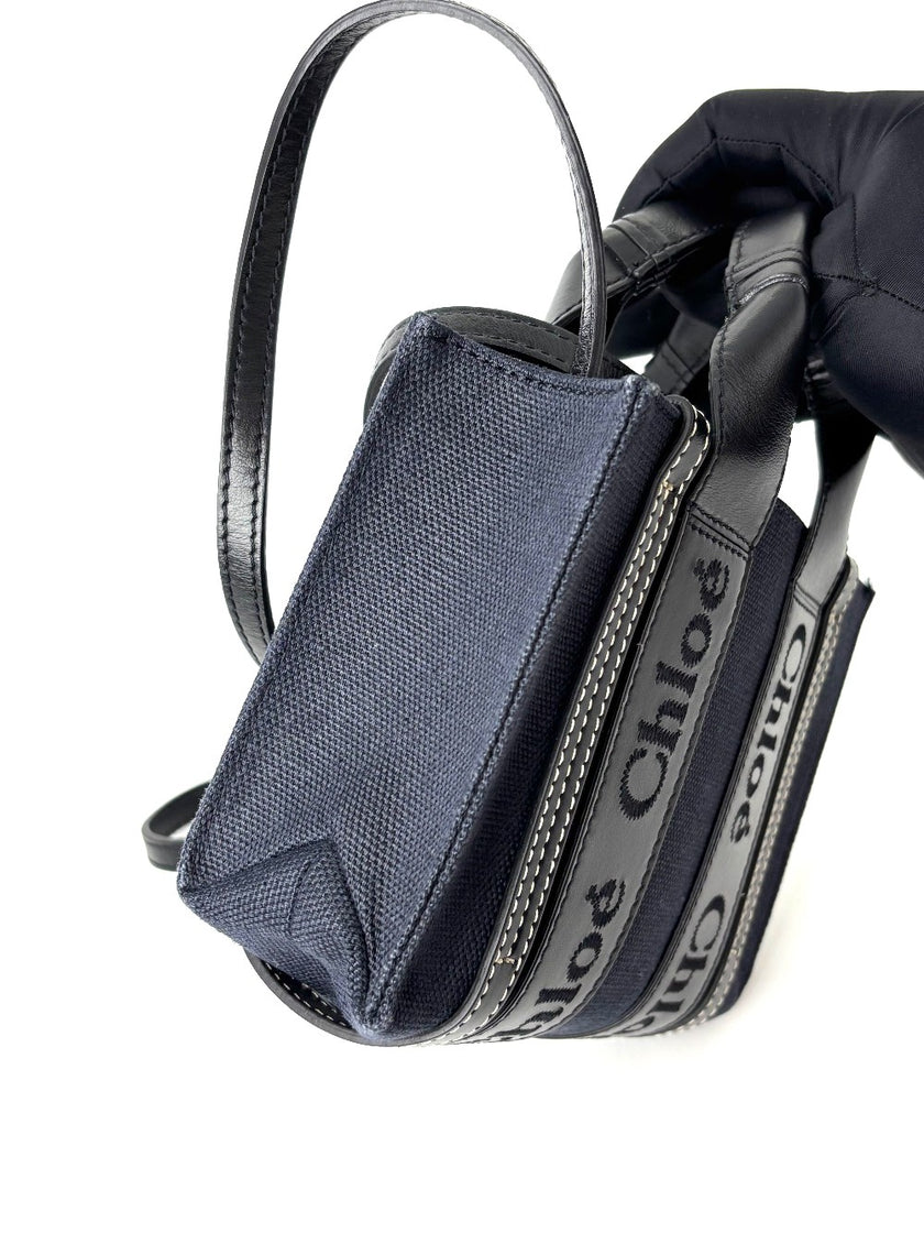 [SALE] Like New. Chloe Woody Mini Denim Navy Blue|6048