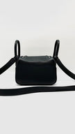 Preowned. Hermes Mini Lindy Noir Togo PHW. WTI324HY|9243
