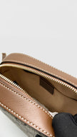 Like New. Gucci Supreme Camera Bag Beige/ Brown GHW|14194