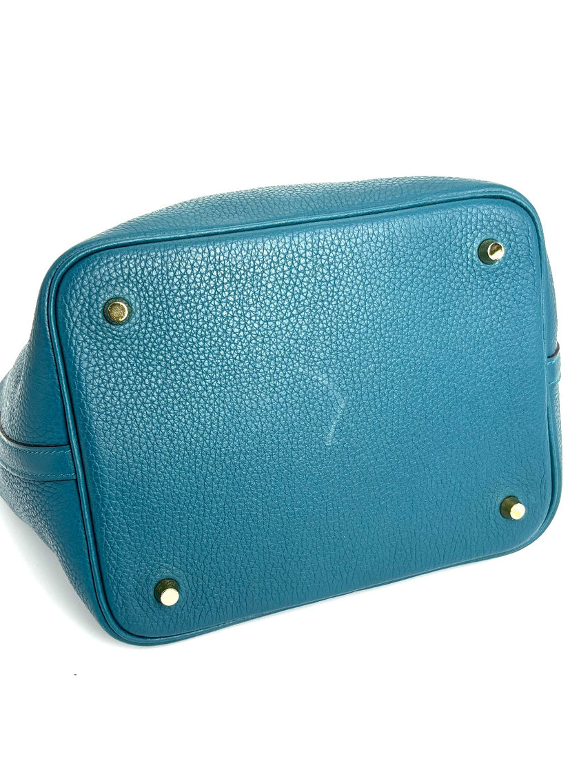 Preowned. Hermes Picotin 22 Vert Bosphore GHW. DAM004UH|3727