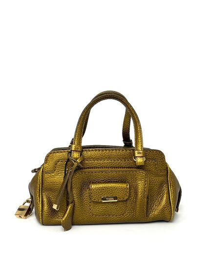 Preowned. Tods Mini Bowler Gold|9470