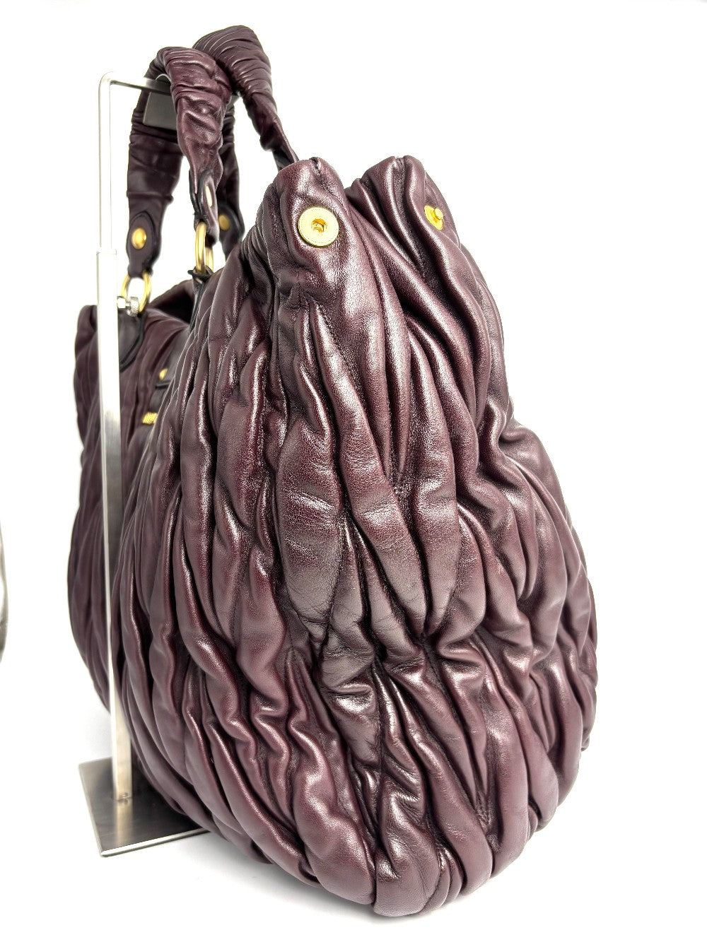 Preowned. Miu Miu 2-way Burgundy|11959