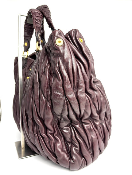 Preowned. Miu Miu 2-way Burgundy|11959