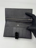 Preowned. Hermes Bearn Wallet Croc Black. Q|6971