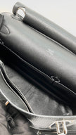 Preowned. Hermes Jypsiere 37 Black Clemence PHW. L38|13651