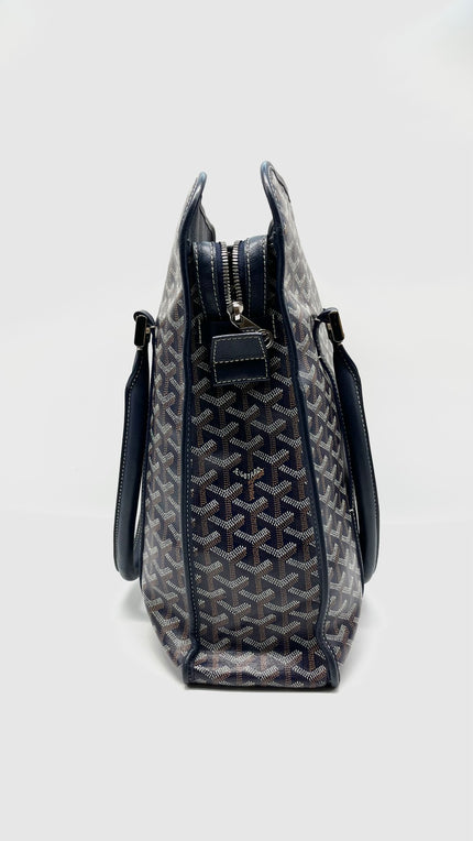 Preowned. Goyard Bourgogne Tote Blue. SOA020232|13978