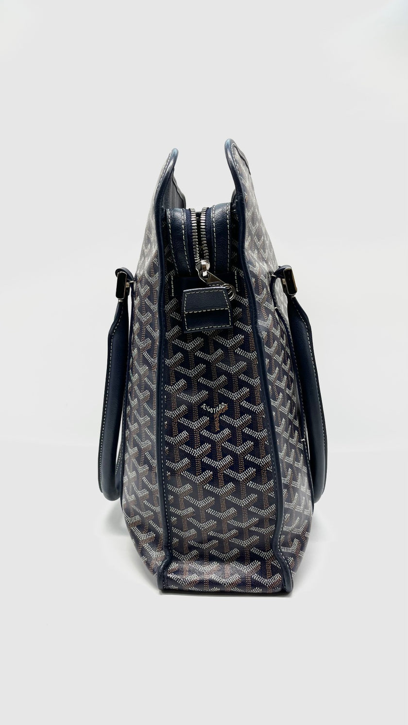 Preowned. Goyard Bourgogne Tote Blue. SOA020232|13978