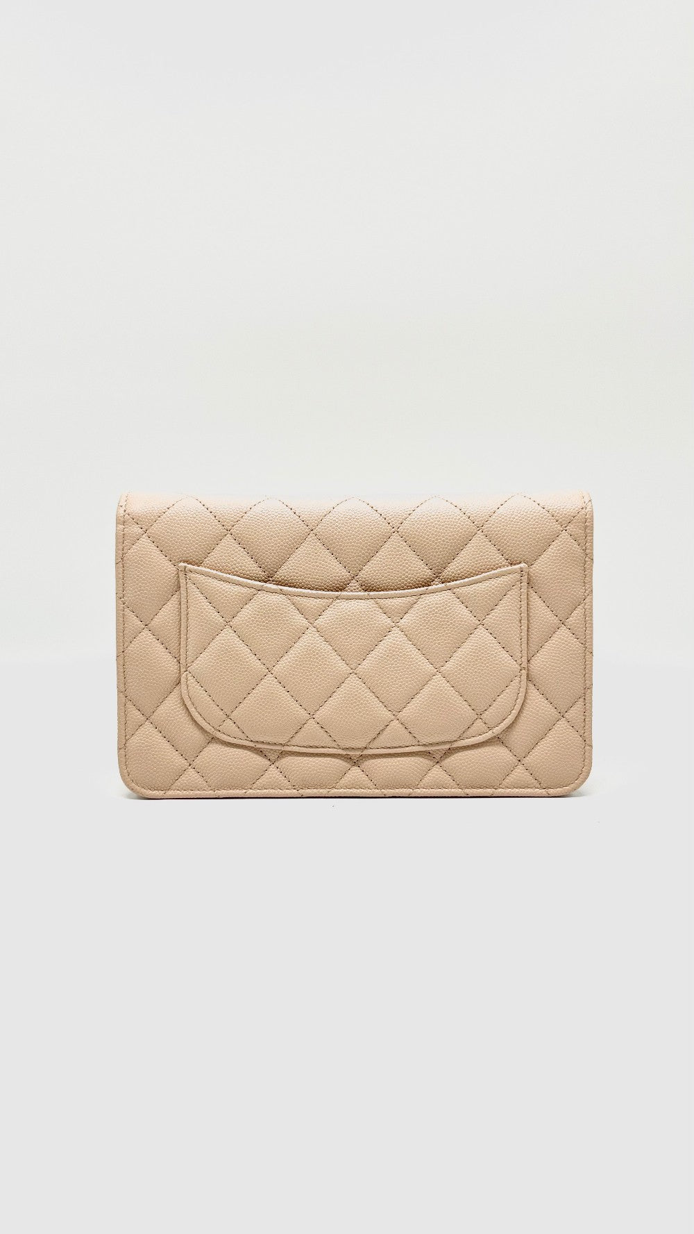 Like New. Chanel WOC Beige Caviar GHW. T98P5GLK|11617