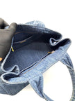 Preowned. Prada Canapa Denim Tote Bag Blue. 197|17532