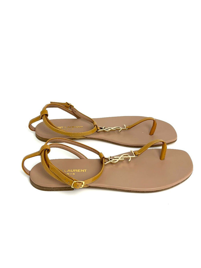 Brand New. YSL Thongs Sandals Nude. 37.5|8679