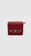 Preowned. Hermes Roulis 18 Rouge Grenat GHW Evercolor. XHA011ES|15092