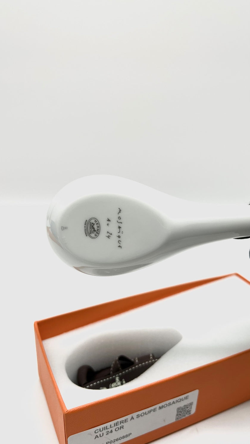 Brand New. Hermes Soup Spoon Mosaique|10502