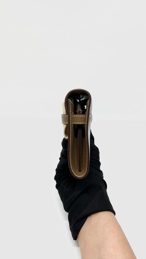 Preowned. Hermes Kelly To Go Etoupe Boxcalf PHW. WUS008GD|14339