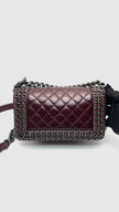 Preowned. Chanel Leboy Small Burgundy Quilted Leather Ruth HW. 20866855|16544