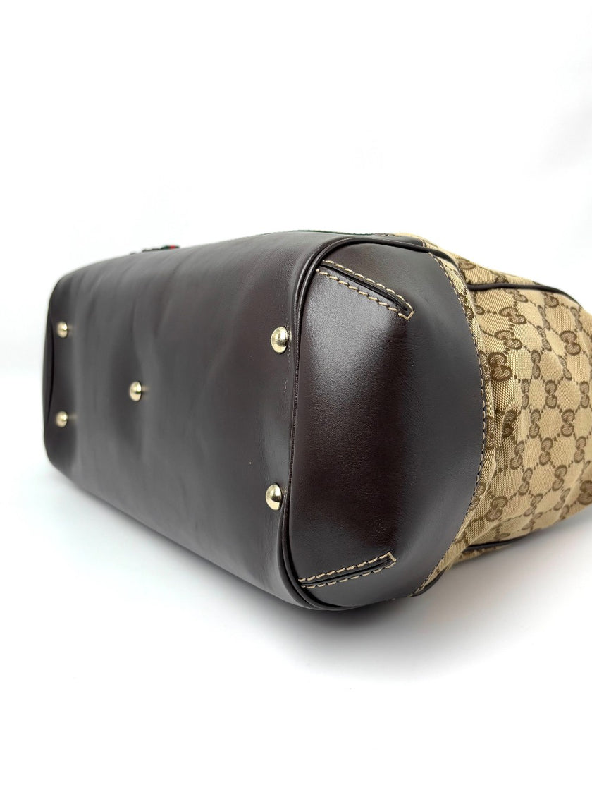 Preowned. Gucci Mayfair Bow Tote Canvass. 257349525040|6411