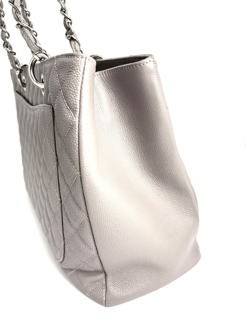 [SALE] Preowned. Chanel GST Caviar Gray SHW. 16752842|4349