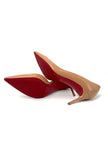 Preowned. Christian Louboutin Heels Nude Patent. 38|6429