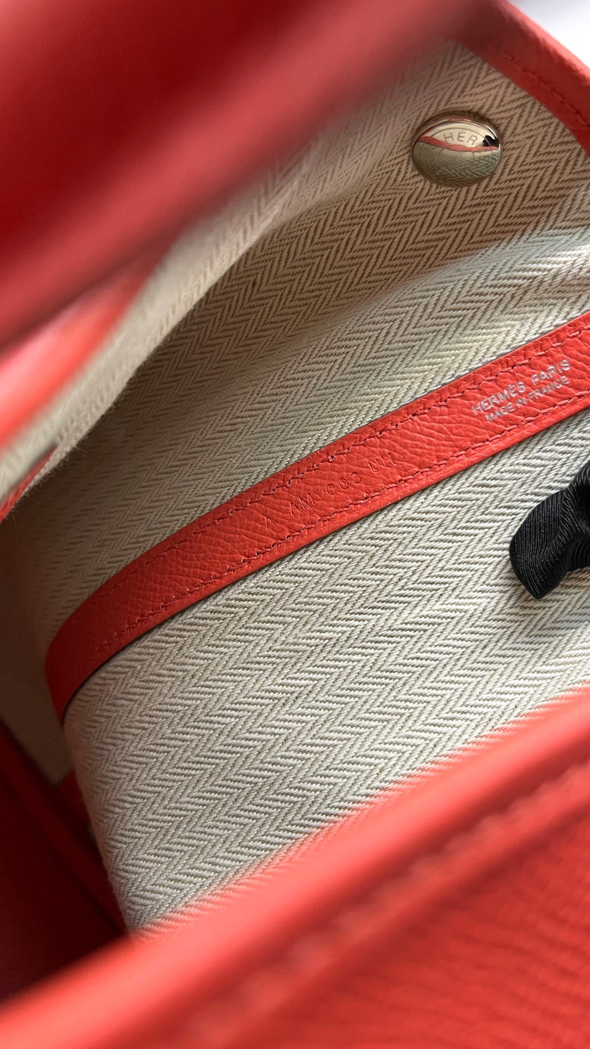 Preowned. Hermes GPT 36 Rose Jaipur Epsom PHW. AM003UH|11738