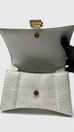 Preowned. Balenciaga Hourglass Croc White GHW|14594