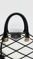 Preowned. LV Alma BB Malletage M23761 Lambskin Black/White GHW. MIcrochip|11973