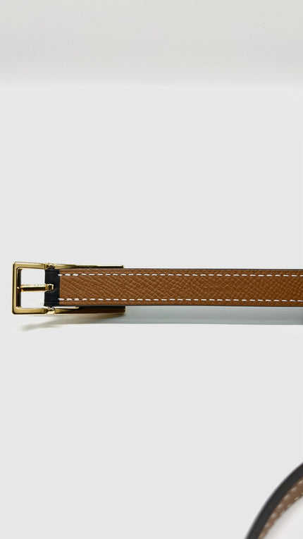 Brand New. Hermes Lucky 15 Belt Black GHW|9978