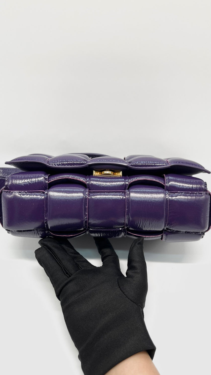 Like New. Bottega Veneta Padded Cassette Bag Purple|15061