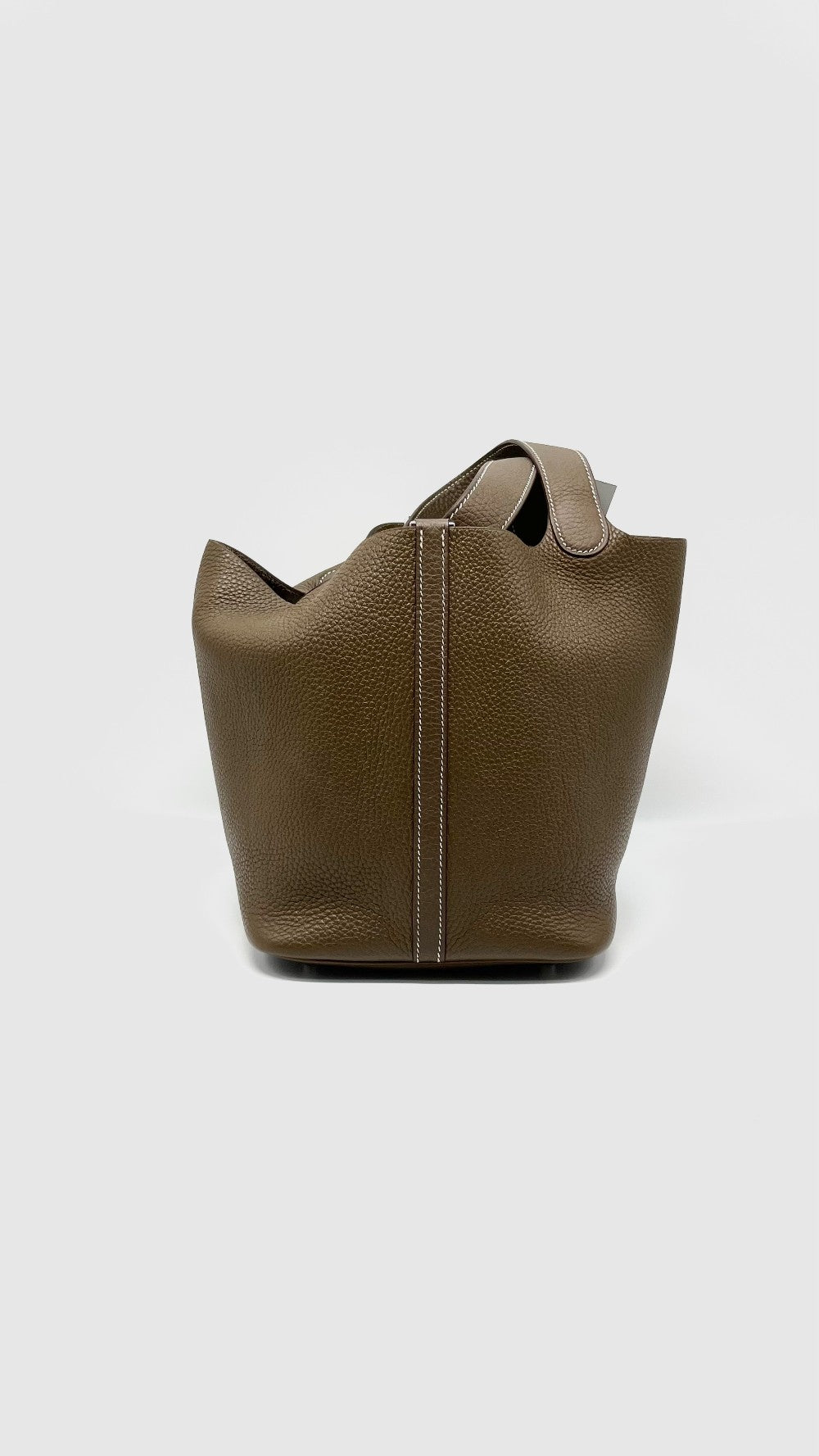 Preowned. Hermes Picotin 22 Etoupe Togo PHW. YAC006AT|14282