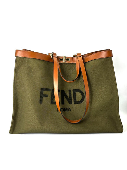 Preowned. Fendi Peekaboo X Tote Large Green. 8BH375-ABVV-208-4927|6225
