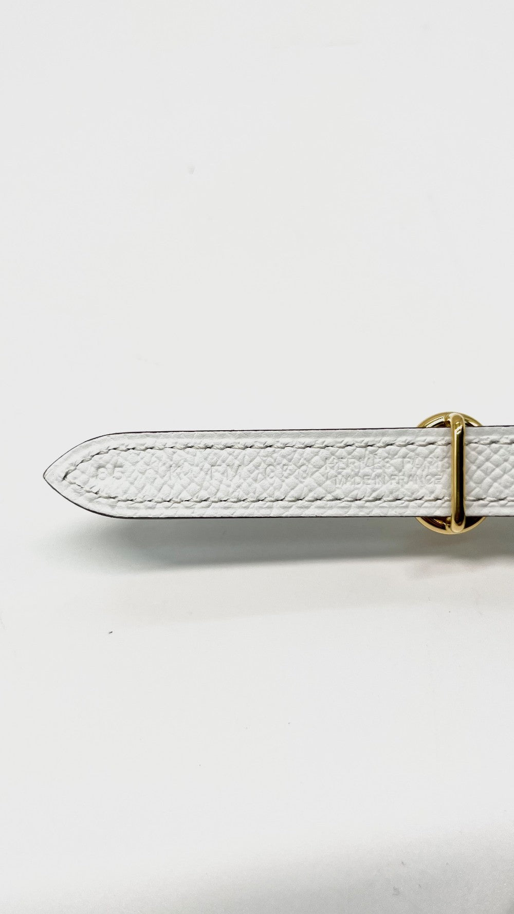 Brand New. Hermes Heritage Belt Gold/Mushroom GHW. 90 cm|13429