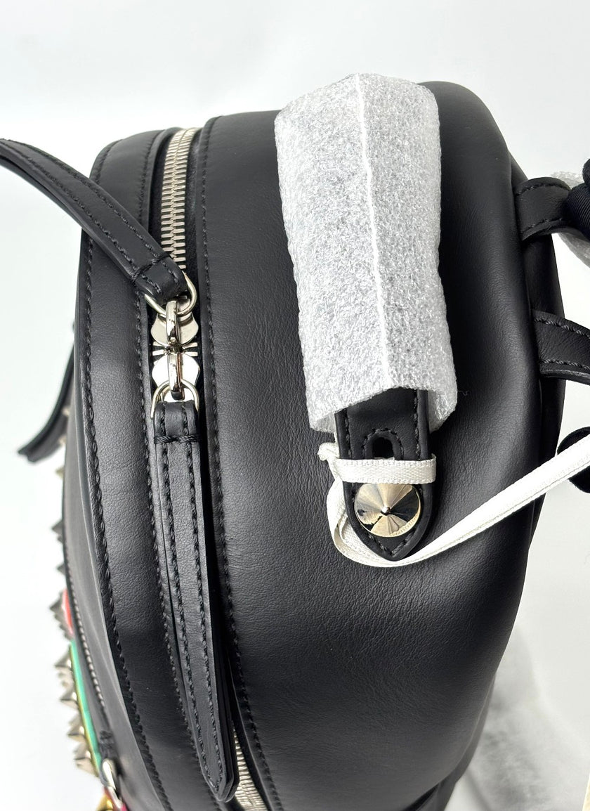 Brand New. Fendi Mini Back Pack Black Studded Logo|6174