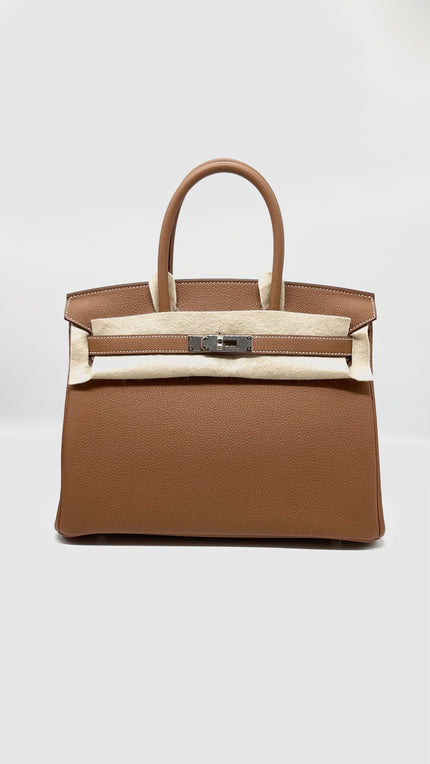 Brand New. Hermes Birkin 30 Gold Togo PHW. WIM609PK|5022