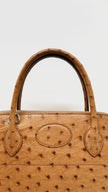 Preowned. Hermes Bolide 31 Cognac Ostrich PHW. J 22 X|13346