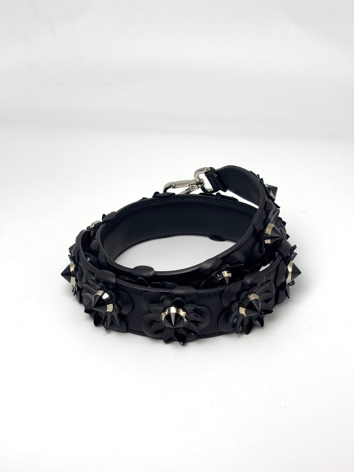 Preowned. Fendi Bag Strap Black|6766