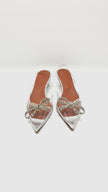 Brand New. Amina Muaddi Begum Glass Heel. 36|10626