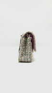 Preowned. Chanel Medium Double Flap Tweed SHW. 9857918|7891