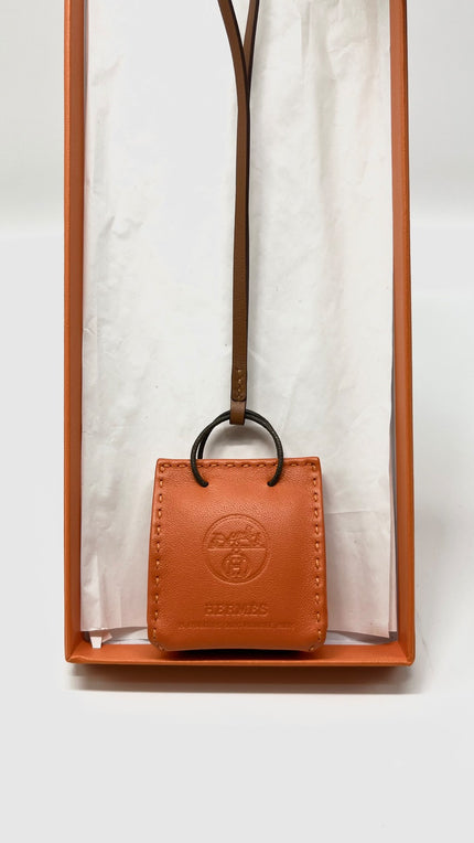 Brand New. Hermes Orange Bag Charm|7987